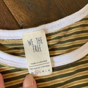 Free people striped shirt sleeve top